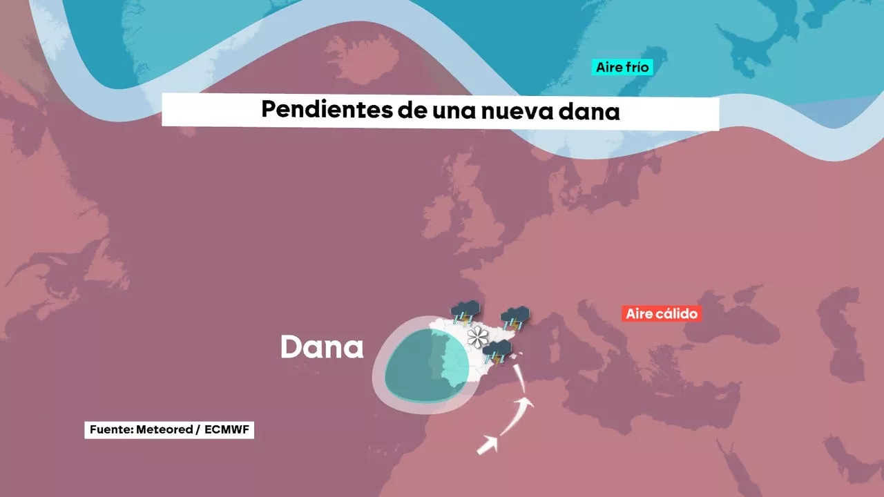 Una nueva DANA cruzará la Península este miércoles y volverá a impactar en todo el Levante