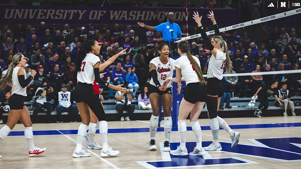 Nebraska Volleyball Caps Pacific Northwest Swing with Washington Sweep