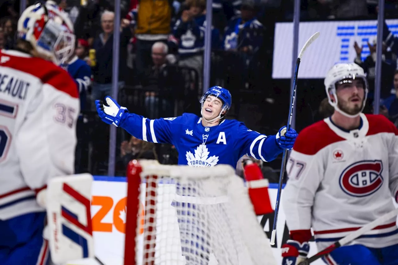 Marner extends point streak to eight games, Maple Leafs heap more misery on Canadiens