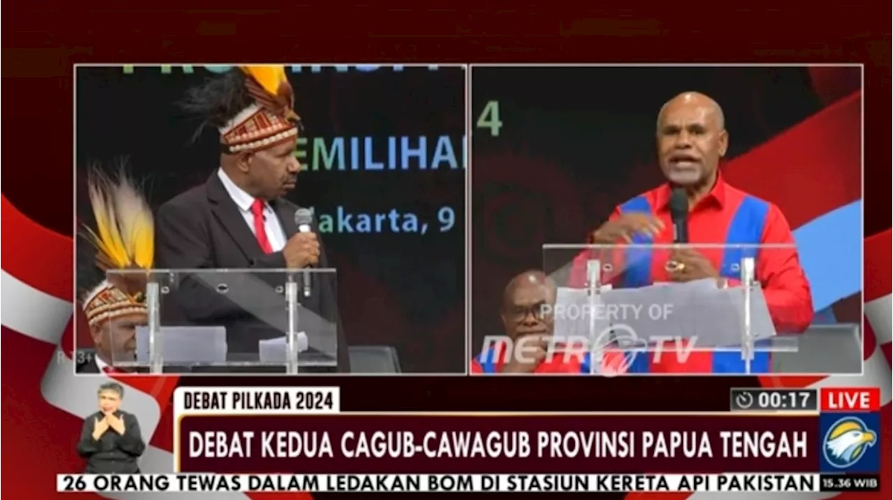 Debat Publik Pilgub Papua Tengah: Pengelolaan Blok Wabu Jadi Isu Hangat