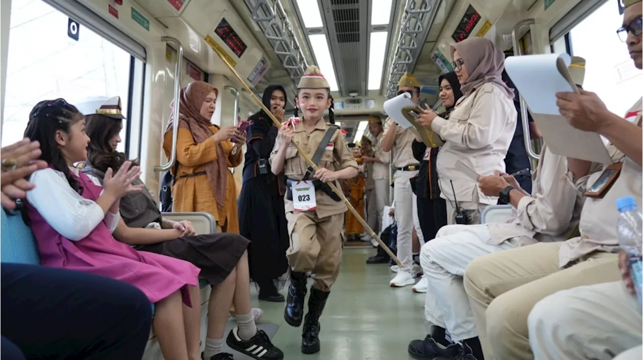 Rayakan Hari Pahlawan Nasional, KAI Ajak Anak-anak Fashion Show di LRT Jabodebek