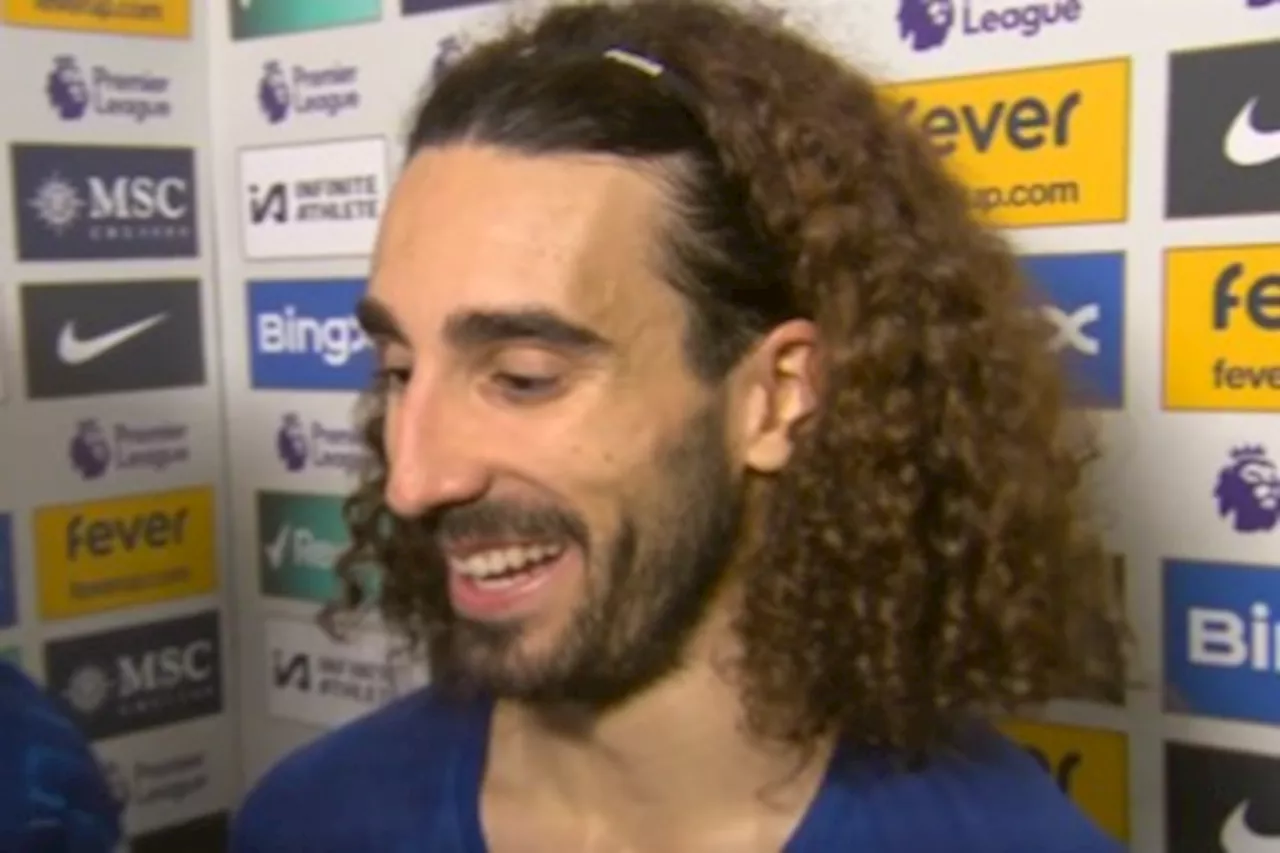 Marc Cucurella grins at Chelsea teammate’s joke on how he stopped Bukayo Saka...