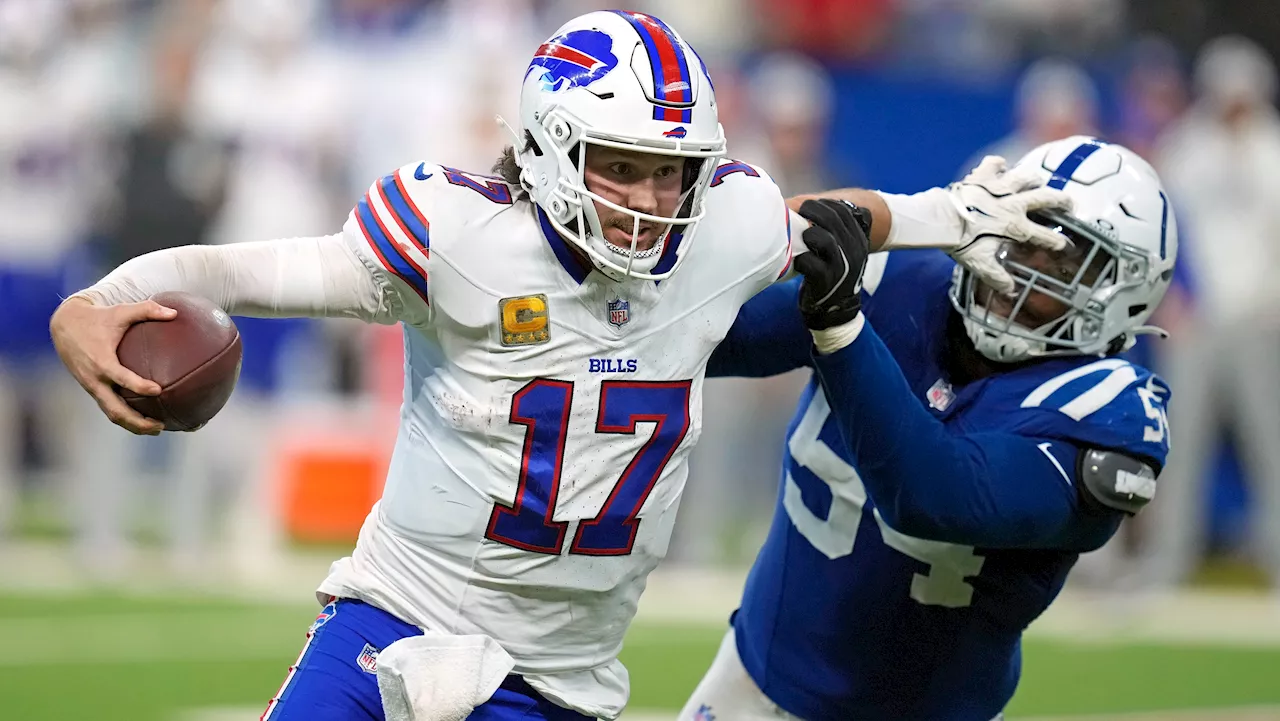 Allen runs for TD and Bills force four turnovers to beat Colts for fifth straight win