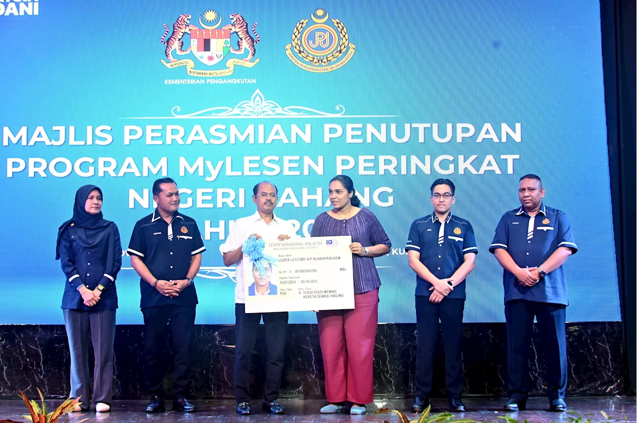 Pahang negeri pertama tambah 2,000 kuota program MyLesen bernilai RM720,000