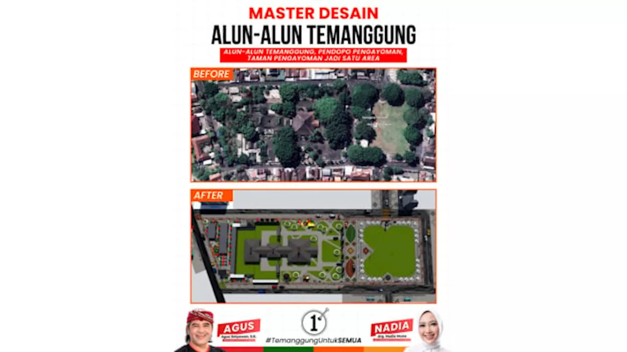 Ultah Temanggung, Calon Bupati Agus Gondrong Luncurkan Design Alun-Alun