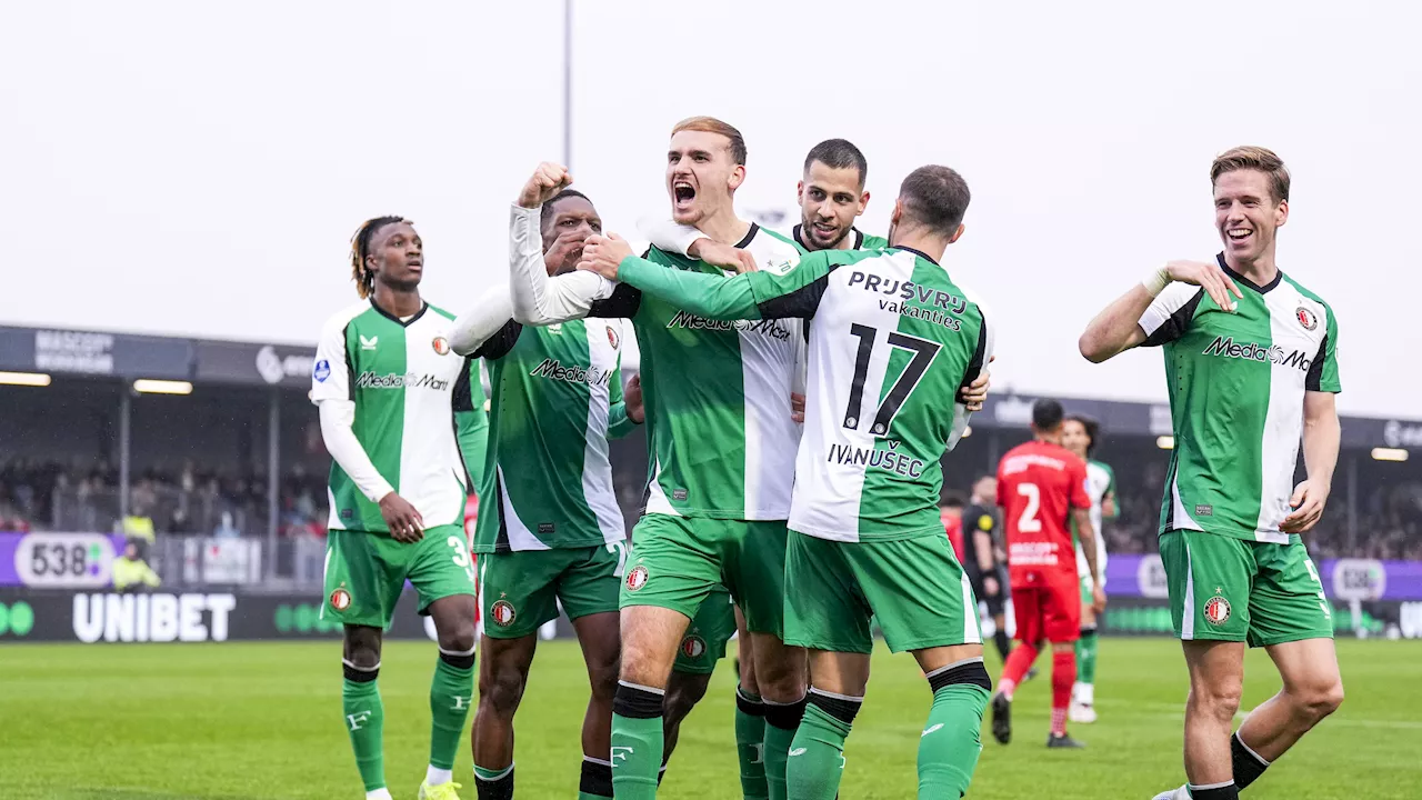 Feyenoord sprankelt niet, maar wint na vermakelijk eerste kwartier ruim van Almere City