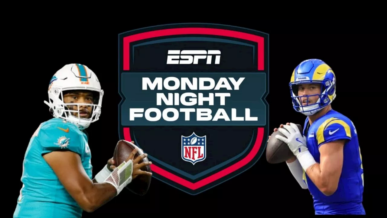 Monday Night Football: dónde y a qué hora el partido de los Miami Dolphins vs Los Angeles Rams