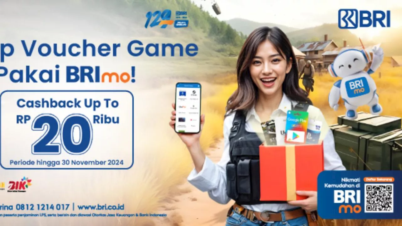 Top Up Voucher Game Pakai BRImo Jadi Lebih Cuan, Ada Cashback Real-Time!