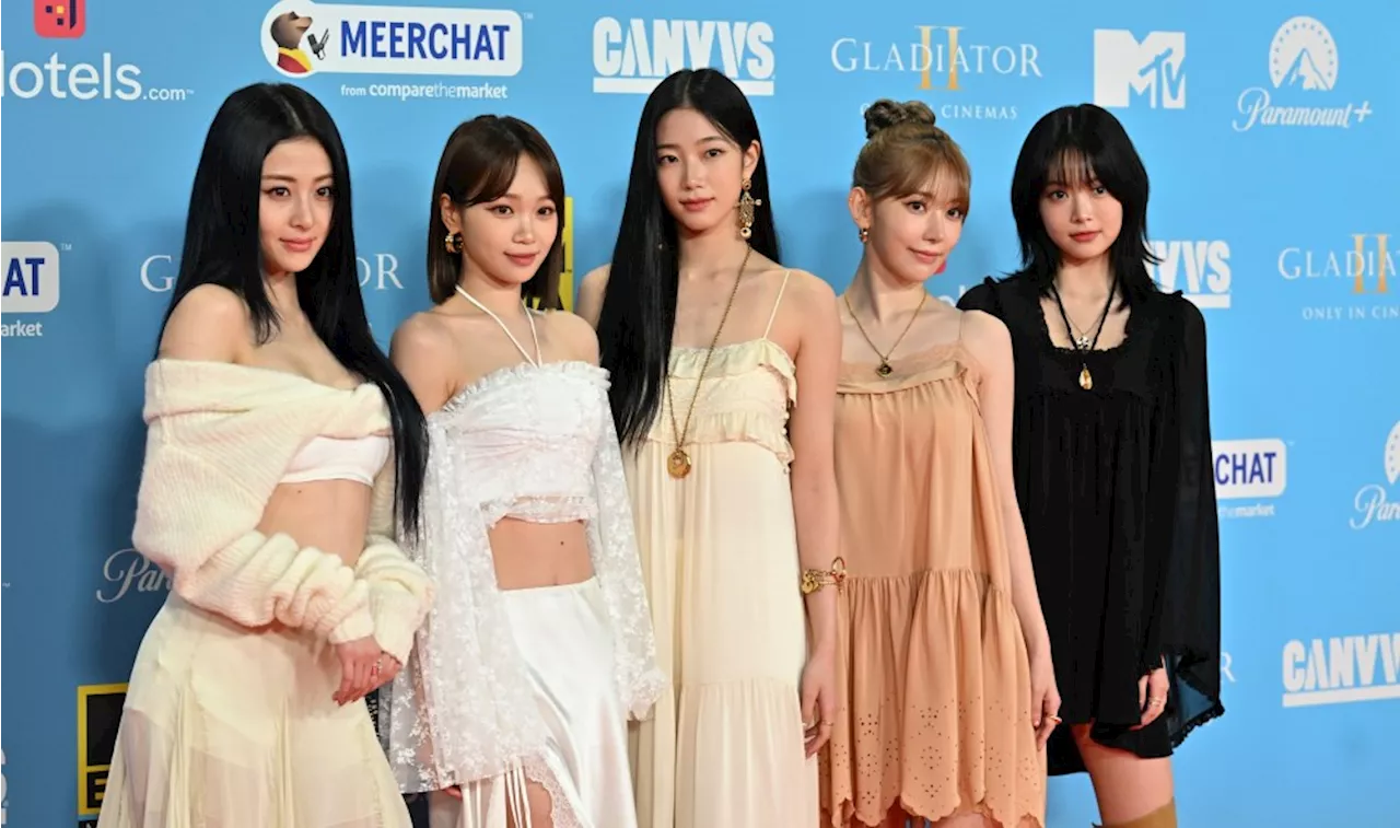 K-pop Group Le Sserafim Coordinate in Boho-inspired Looks for the 2024 MTV EMAs