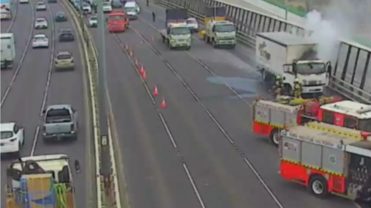 Truck fire on West Gate Bridge closes lanes, causes heavy congestion in Melbourne’s west