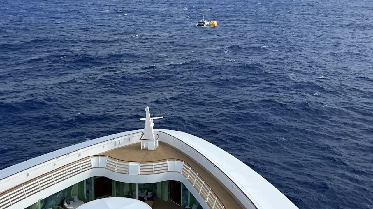 Disney Cruise ship rescues 4 people off sinking catamaran in Bermuda