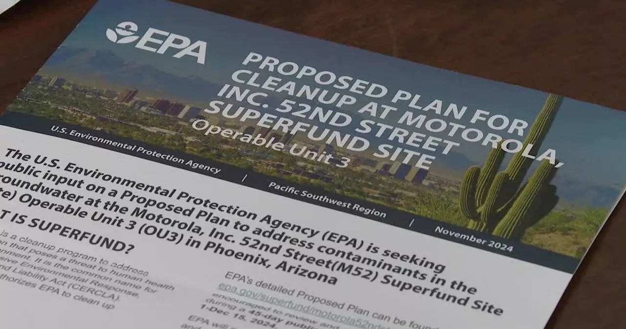 EPA meeting on treatment plan for contaminated Phoenix groundwater