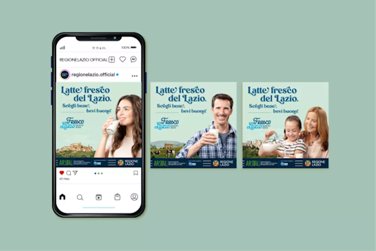 Alimenti, Arsial e Regione Lazio lanciano 'Latte fresco del Lazio. Scegli bene, bevi buono'