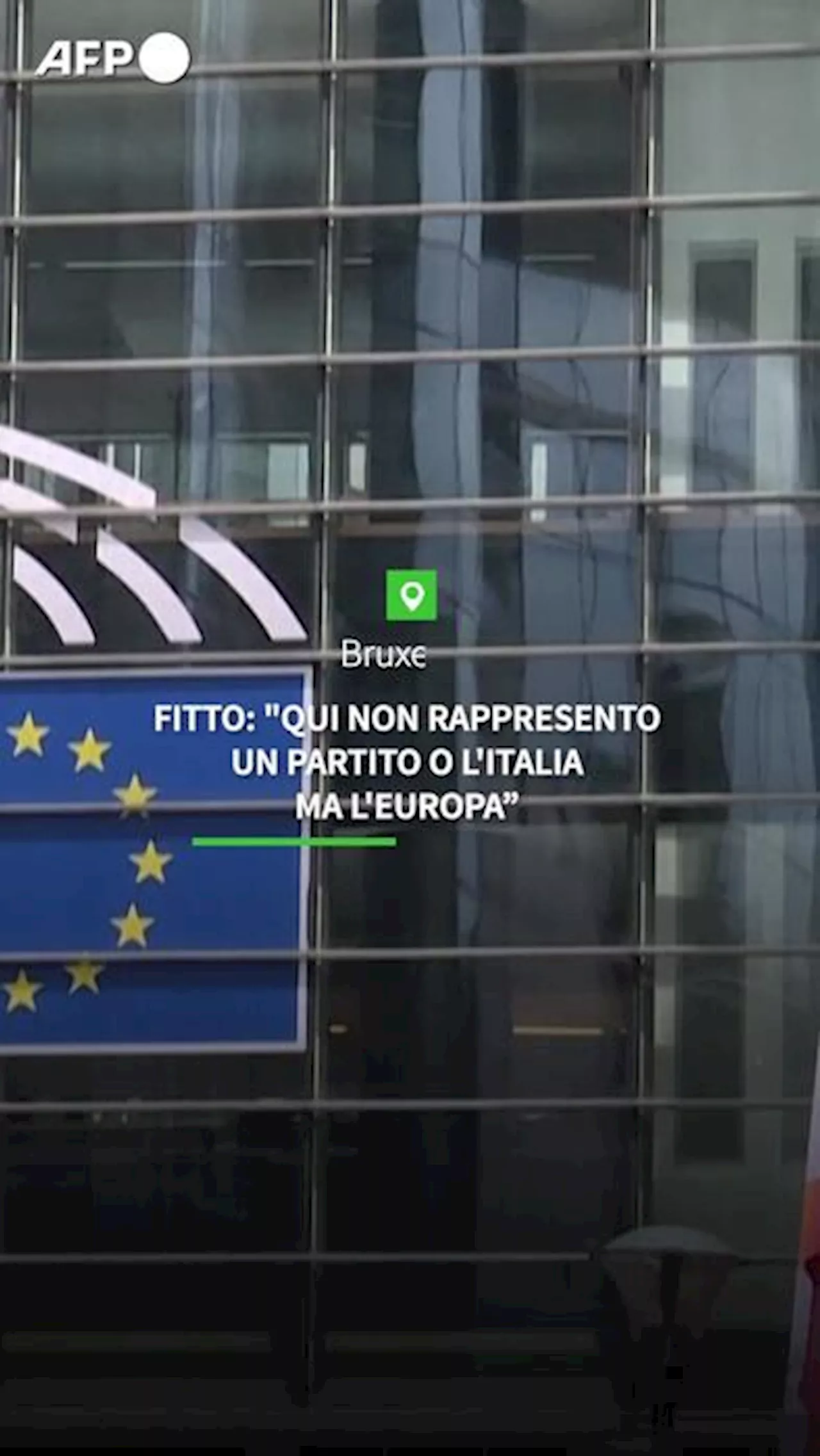 Fitto: 'Qui non rappresento un partito o l'Italia ma l'Europa'