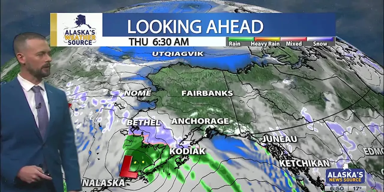 Light snow out west, with increasing snow chances for Southcentral by weeks end