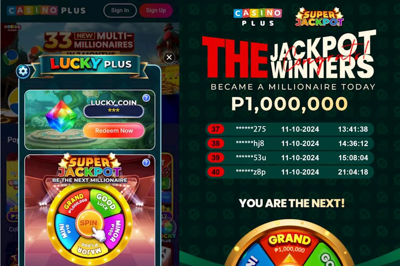 Unlock big wins with Casino Plus's Super Jackpot — 40 new millionaires in 10 Days!