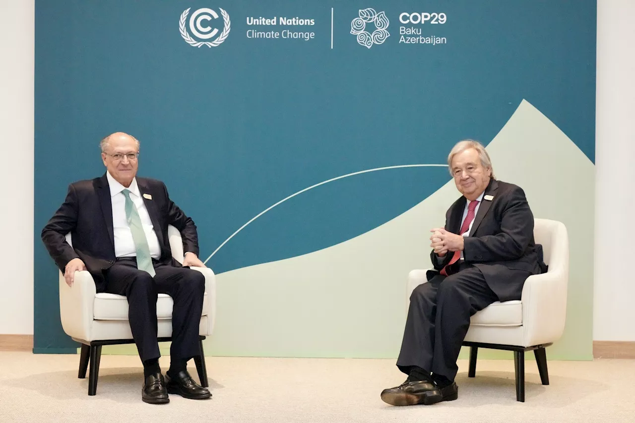 Geraldo Alckmin se reúne com António Guterres, Secretário Geral da ONU, na COP29