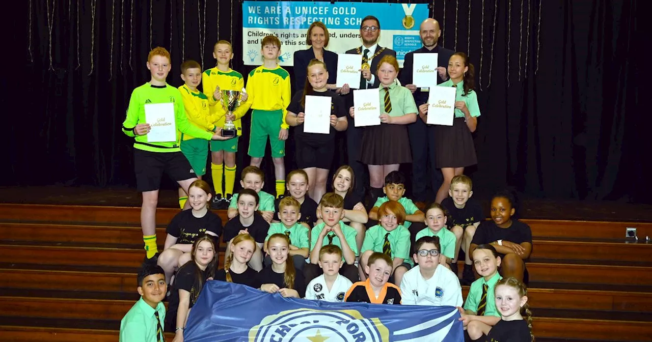 Primary school in Motherwell celebrates after achieving two prestigious awards