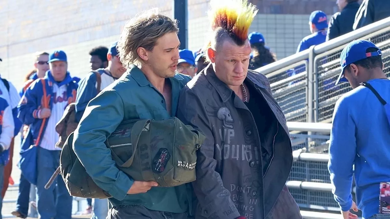 Austin Barnes and Matt Smith hop a train to Queens with New York Mets fans on the set of Caught...