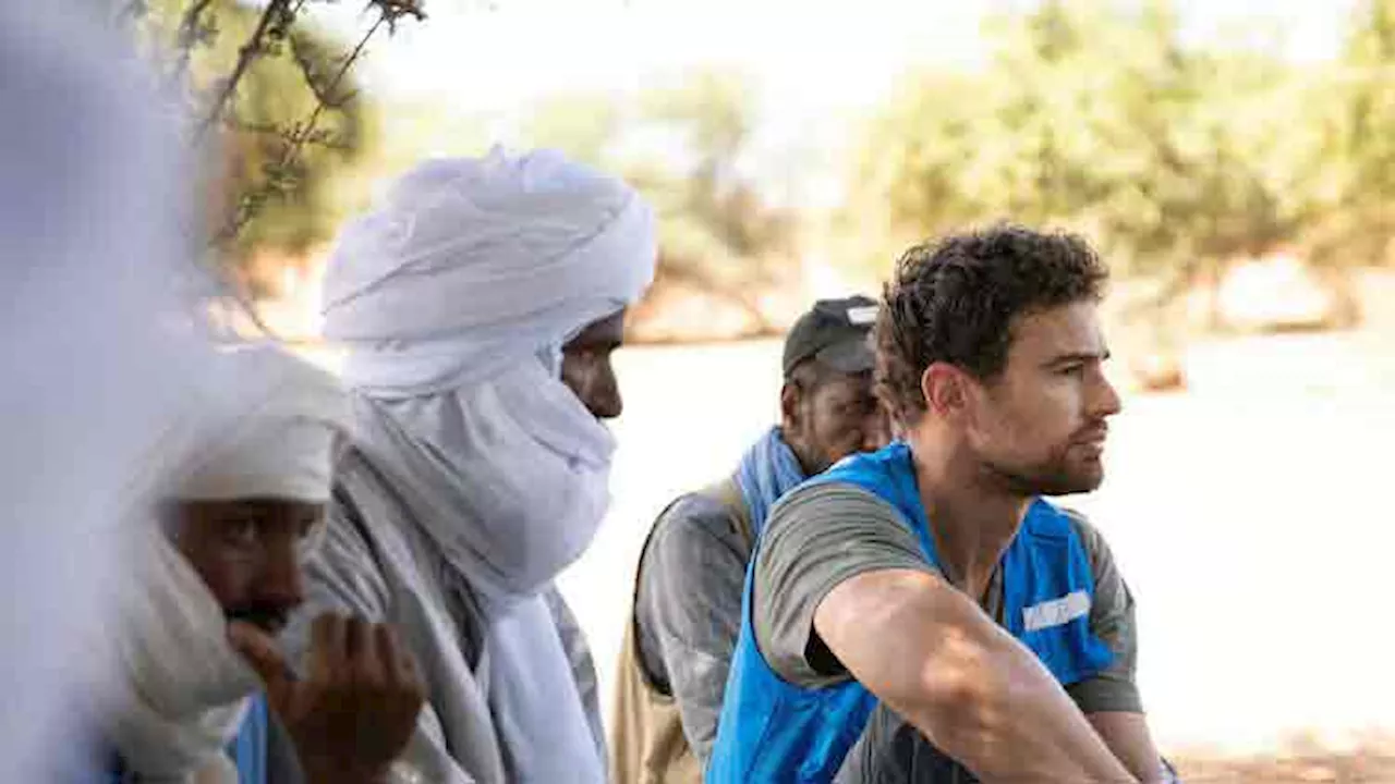 Actor Theo James urges more support for refugees hit by climate crisis