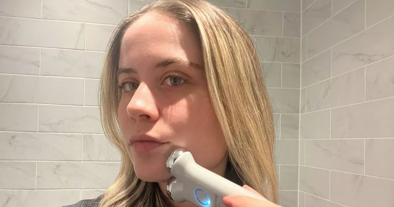 I used a face-toning device for two weeks and saw instant results