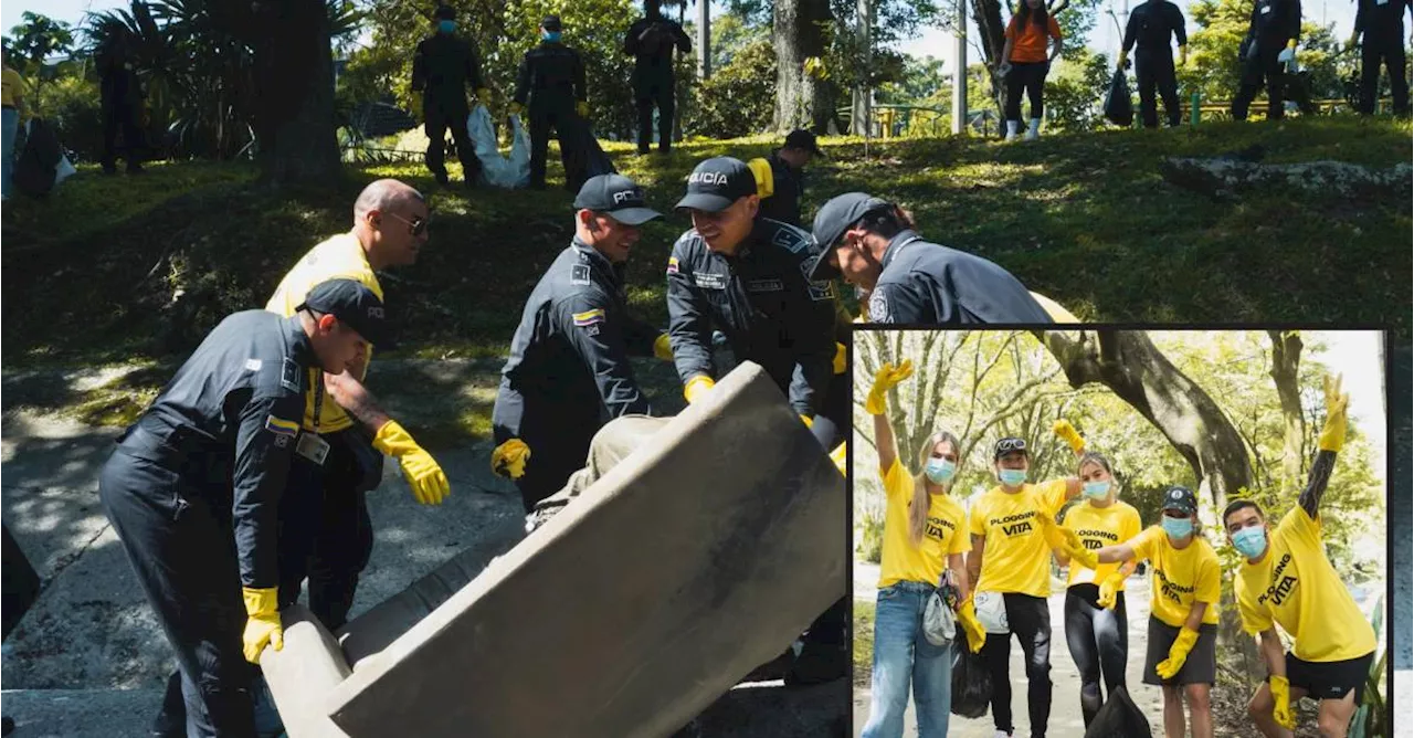 Gracias a una carrera, en Medellín recogieron siete toneladas de basura en el barrio Estadio