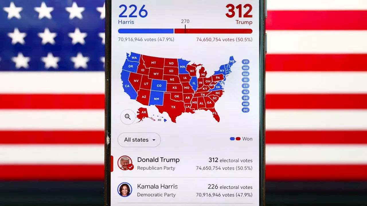 Final 2024 electoral map results See how many votes Trump, Harris had