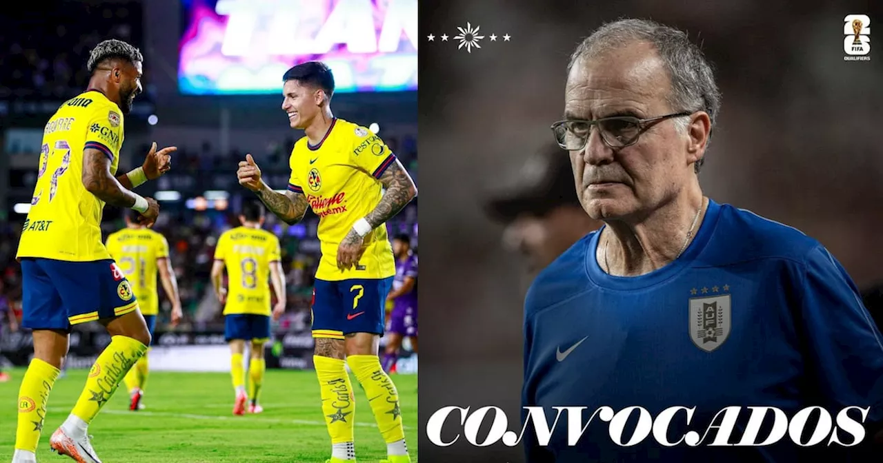 ¡Vuelan a Uruguay! Rodrigo Aguirre y Brian Rodríguez del América, convocados por Marcelo Bielsa