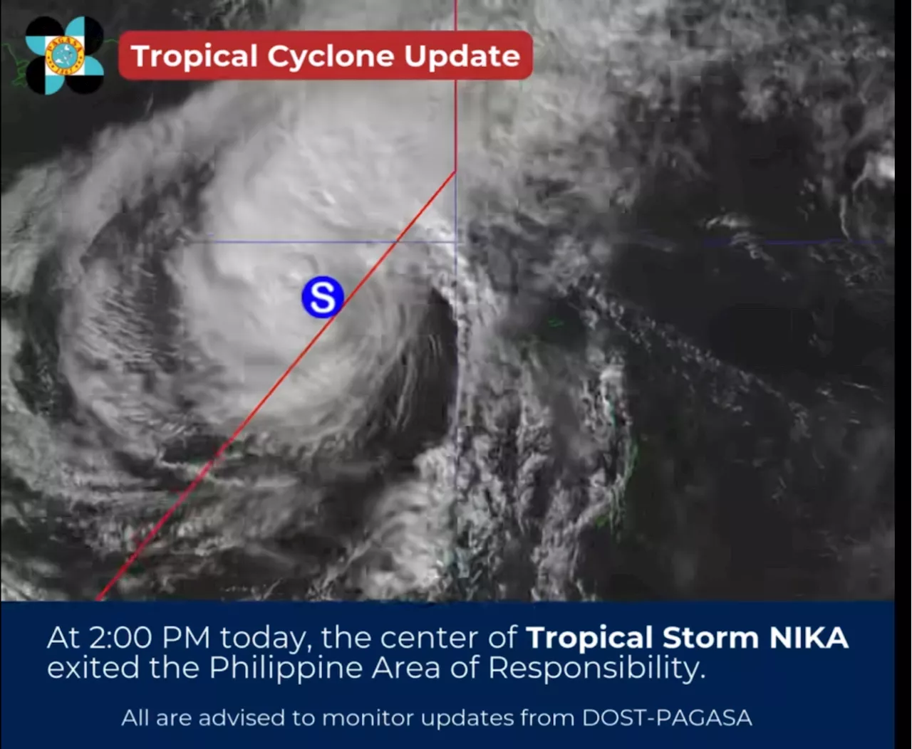 Nika exits Philippine area of responsibility