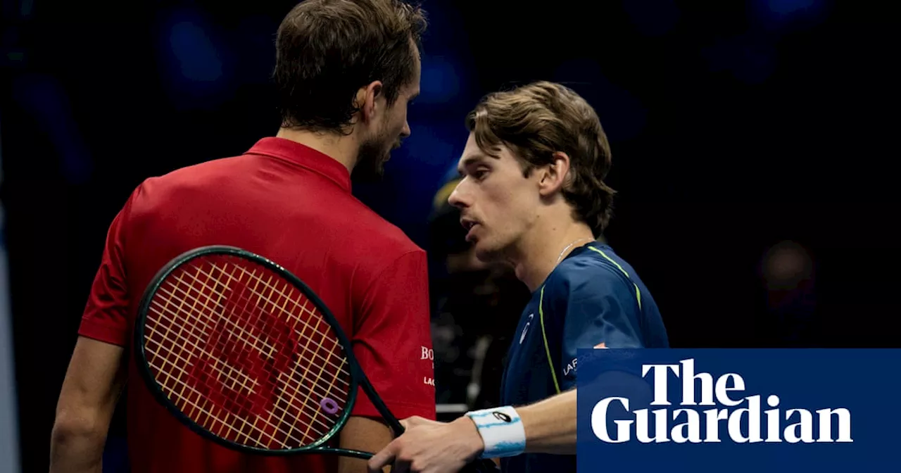 Alex de Minaur on brink of ATP Finals exit after heavy loss to Daniil Medvedev