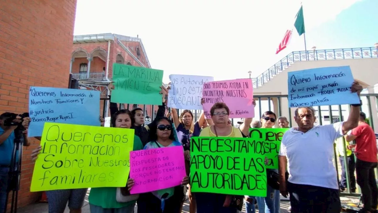 Exigen familiares de pescadores de barco hundido respuesta de Capitanía de Tampico