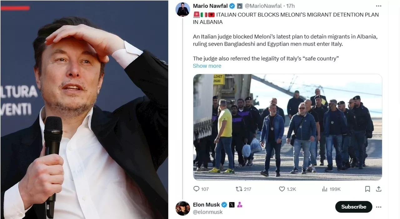 Migranti, Musk attacca: «I giudici se ne vadano». Il tweet diventa un caso (ma Salvini lo difende)