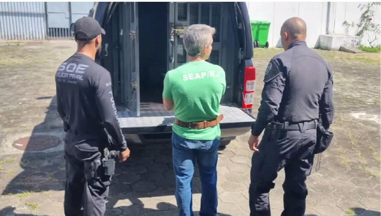 Rogério de Andrade deixa aeroporto do Galeão em aeronave da Polícia Federal; veja vídeo