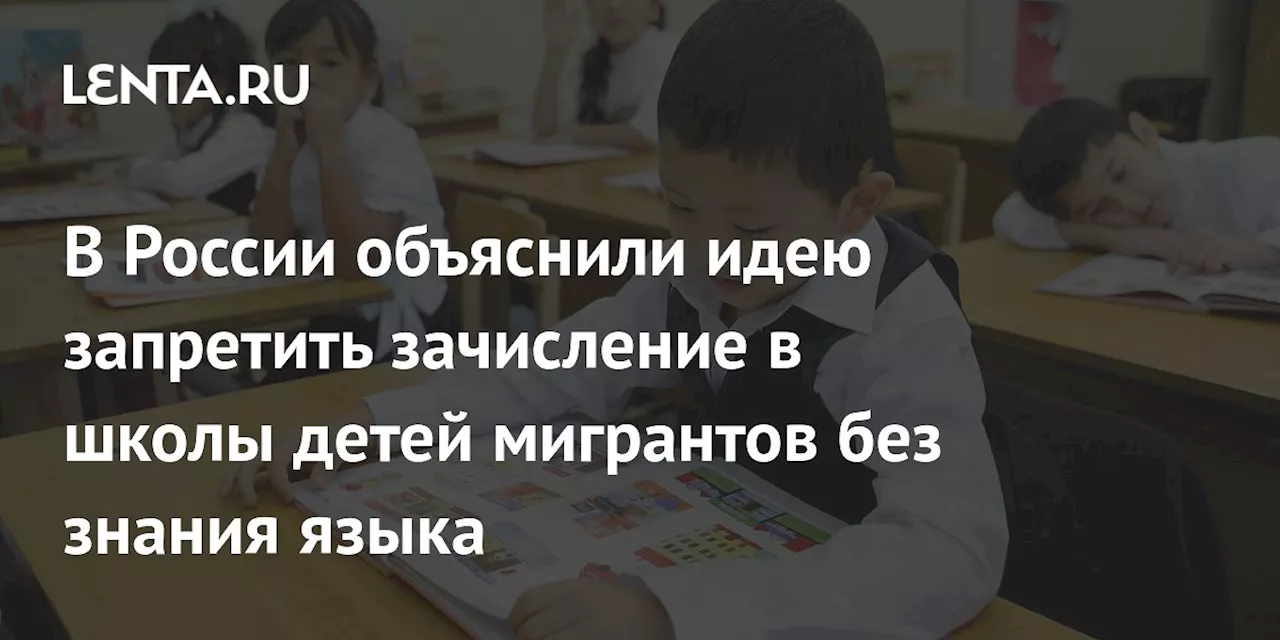 В России объяснили идею запретить зачисление в школы детей мигрантов без знания языка