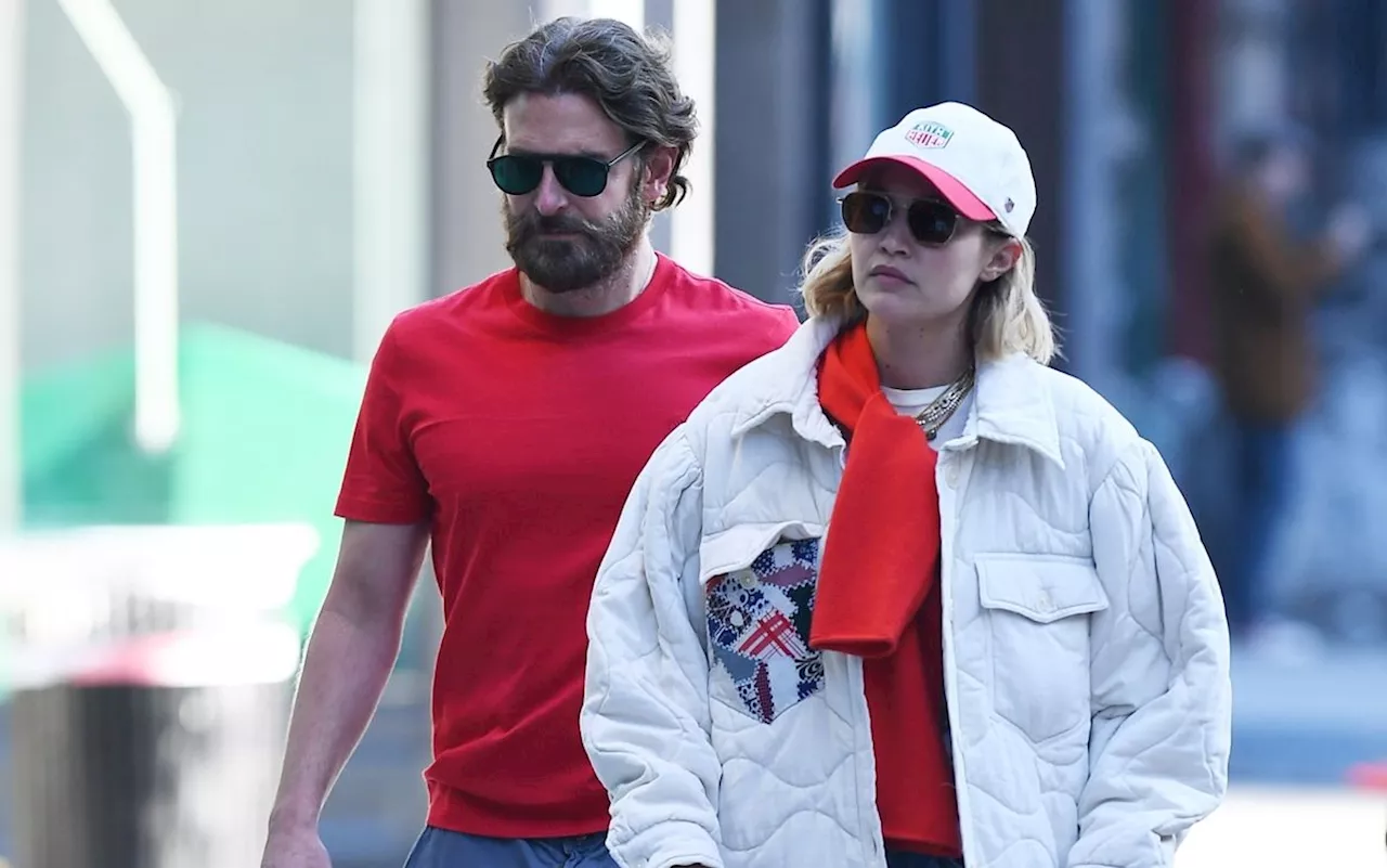 Gigi Hadid and Bradley Cooper Profess Their Love With Matching Cherry Red Outfits