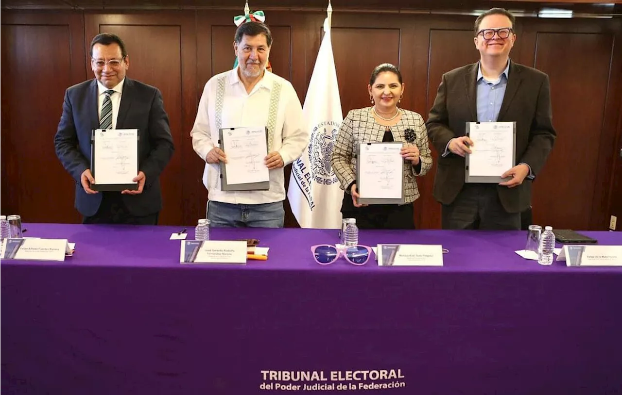 TEPJF firma convenio con Senado para capacitarlos en materia electoral