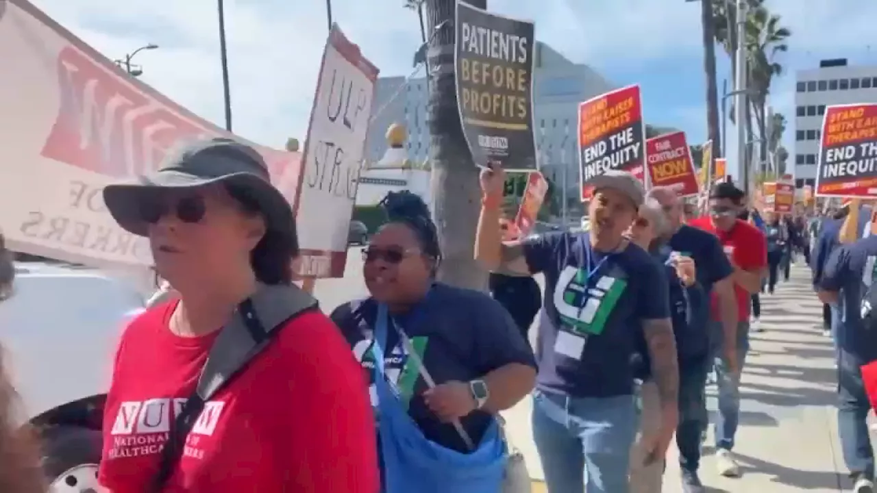 Kaiser Mental Health workers strike at Clairemont location