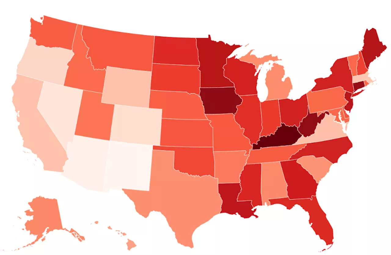 Map Shows States With the Highest Cancer Rates