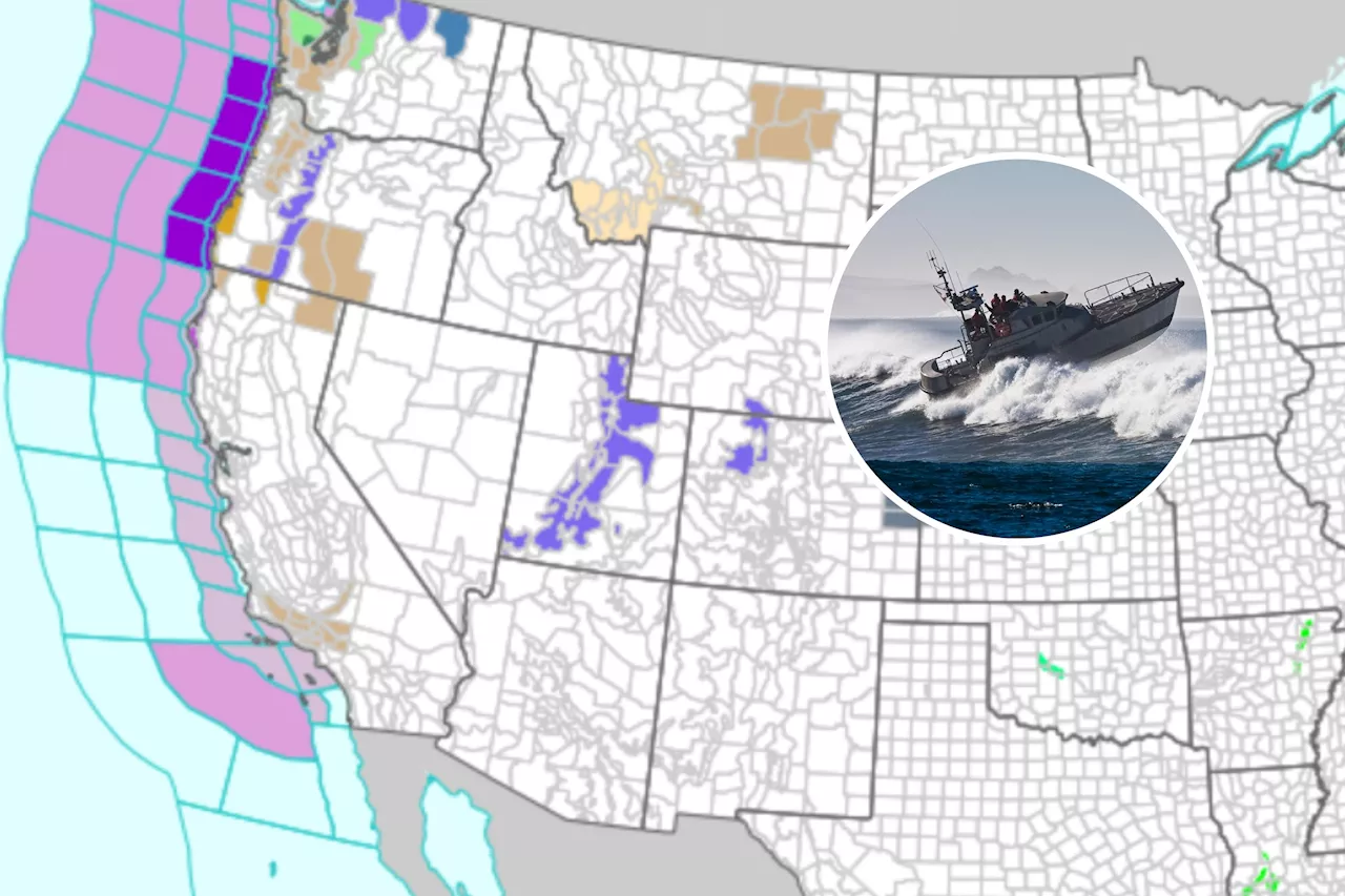 West Coast Storm Warning for 3 States Mapped As Gale-Force Winds Forecast