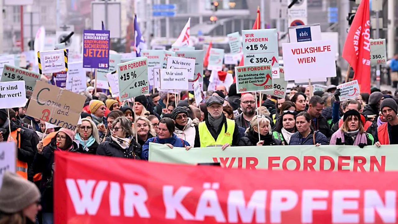 Proteste bei KV-Verhandlungen der Sozialwirtschaft