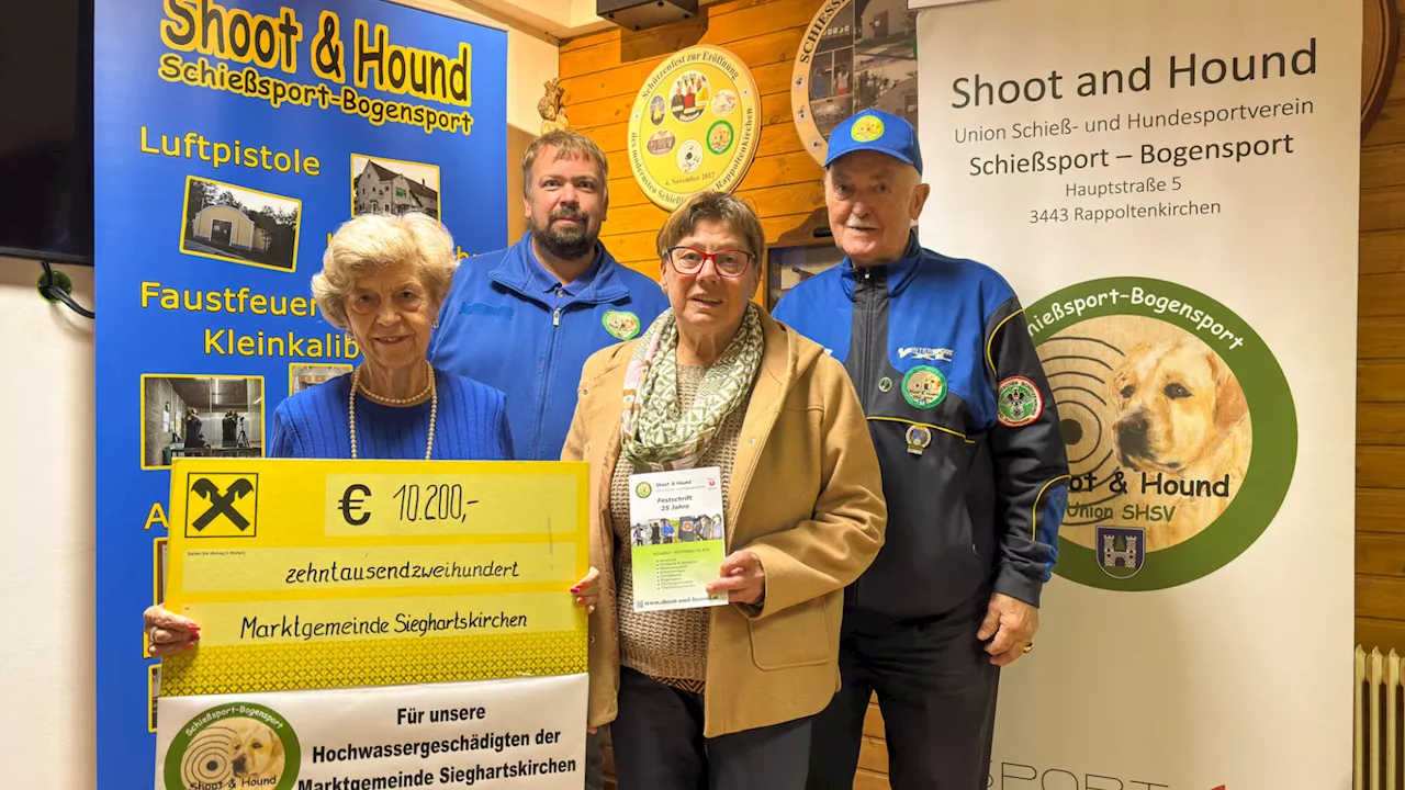 Sieghartskirchen: Bawag und „Shoot & Hound' spenden an Hochwasserhilfe