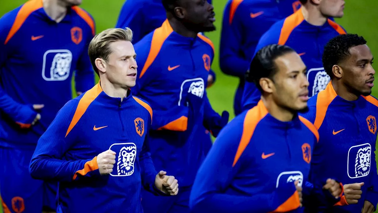 De Jong doet eerste training Oranje gewoon mee, Verbruggen traint apart