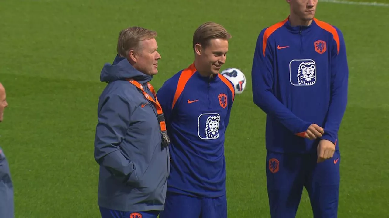 De Jong traint direct mee bij Oranje voor duel met Hongarije, Verbruggen traint apart