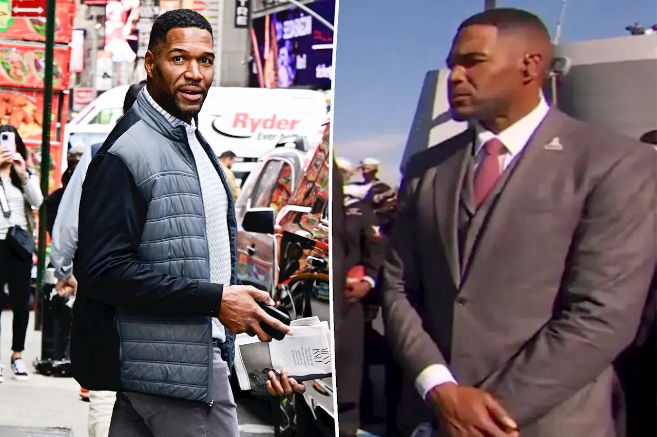 Michael Strahan throws reporter's phone in a bush after being asked about national anthem controversy