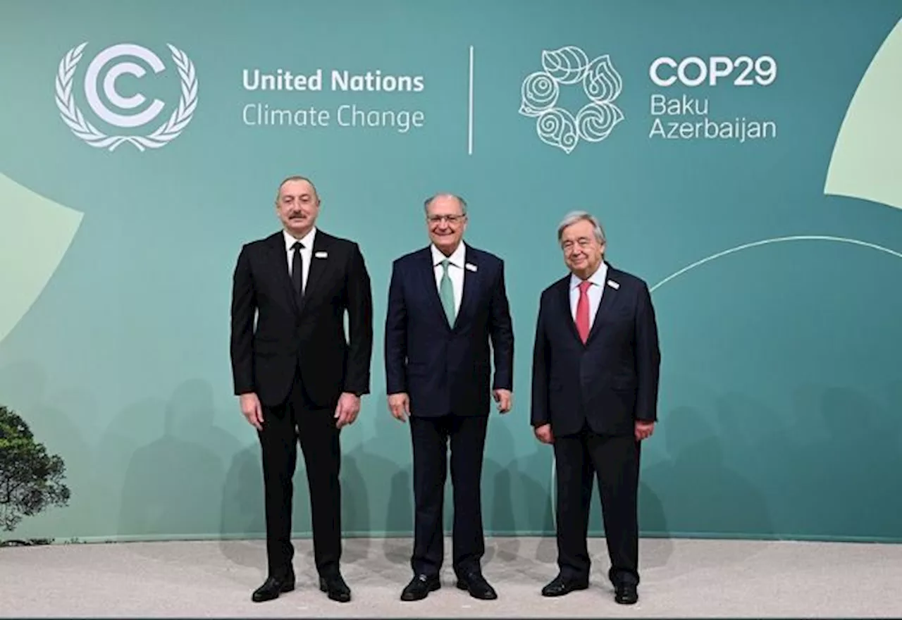 COP29: Geraldo Alckmin se encontra com secretário-geral da ONU, António Guterres