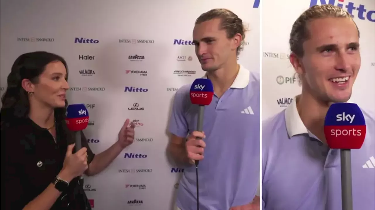 'Awkward' Sky Sports interview emerges between Laura Robson and Alex Zverev at ATP Finals