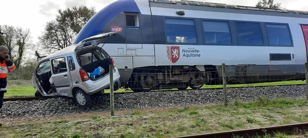 Charente-Maritime : une voiture percutée par un TER à Saujon, l’automobiliste décédée