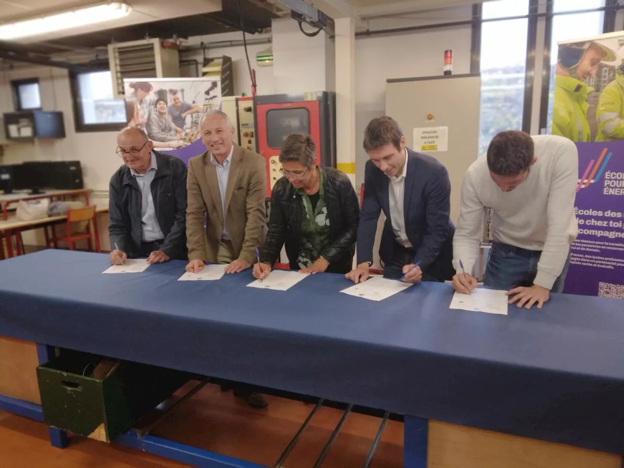 Saint-André-de-Cubzac : le lycée Philippe-Cousteau et Enedis signent un partenariat