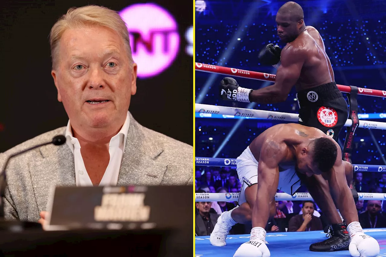 Frank Warren offers Anthony Joshua fight with another heavyweight after Daniel Dubois rematch collapses...