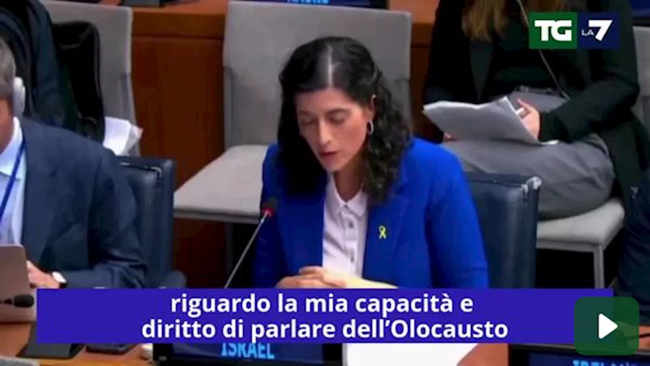 La rappresentante d'Israele, Michal Maayan risponde all'Iran sull'Olocausto: 'Mai staremo zitte'